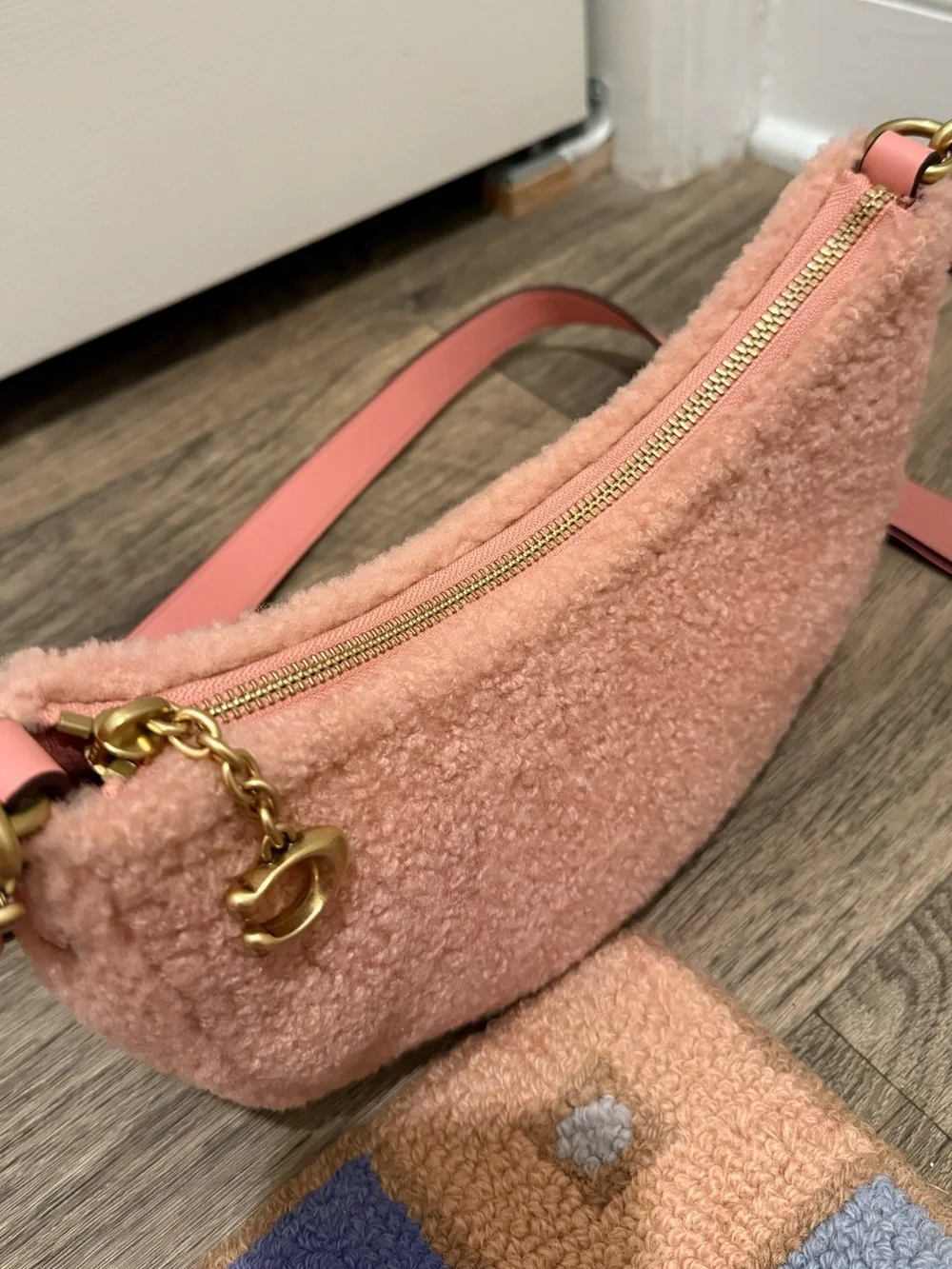 COACH Mira Shearling Crescent Shoulder Bag Candy Pink NWOT/PRICE FIRM